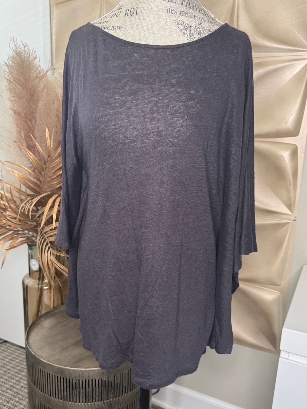 Calypso St. Barth Oversized Black Lightweight Tunic